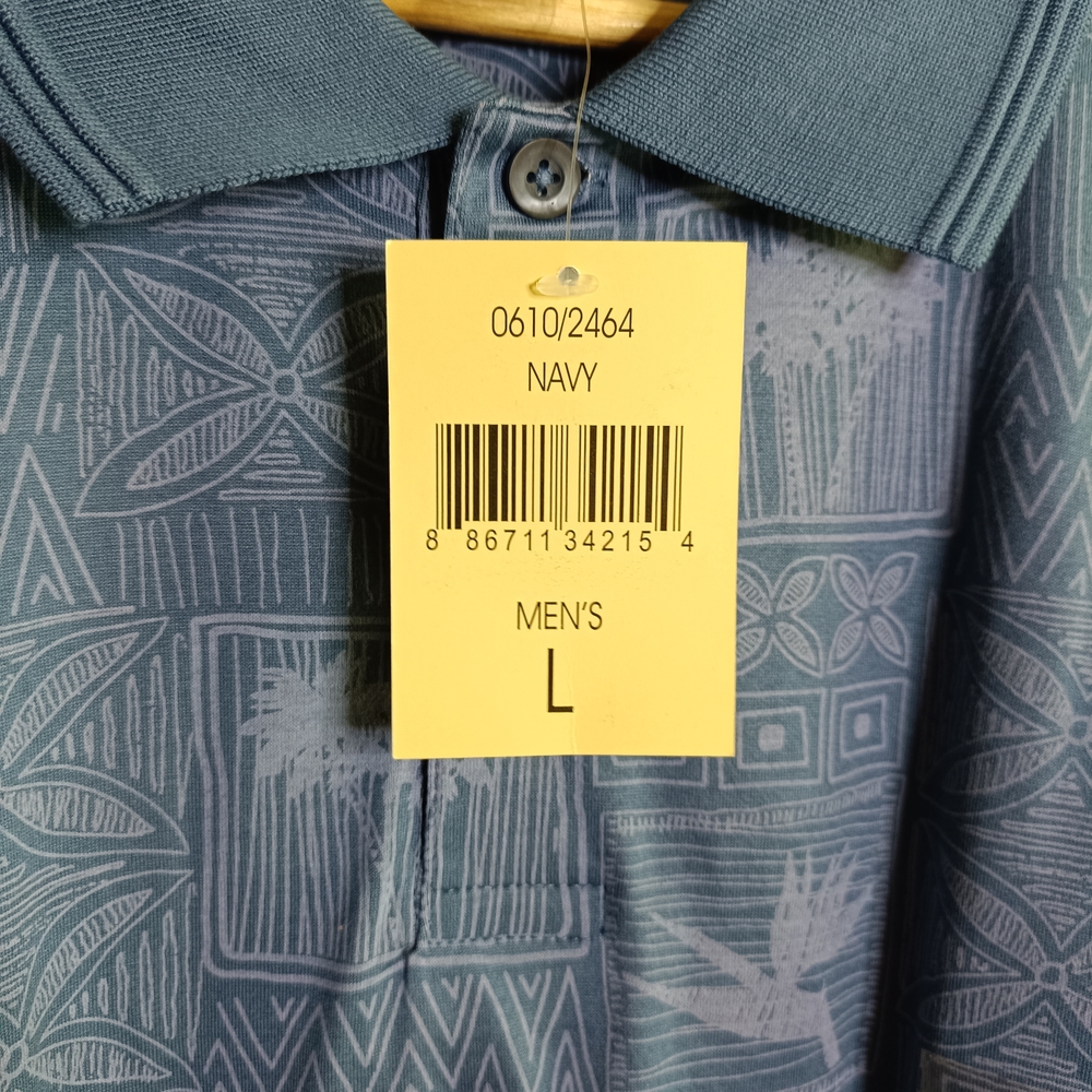 NWT Large Kona Kai Cotton Polo Golf Beach Tropical Island Vacation Casual Hawaii - Picture 2 of 6